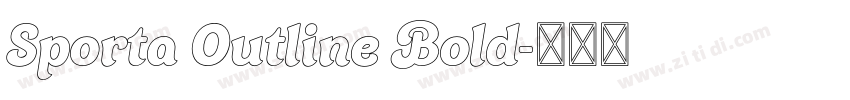 Sporta Outline Bold字体转换